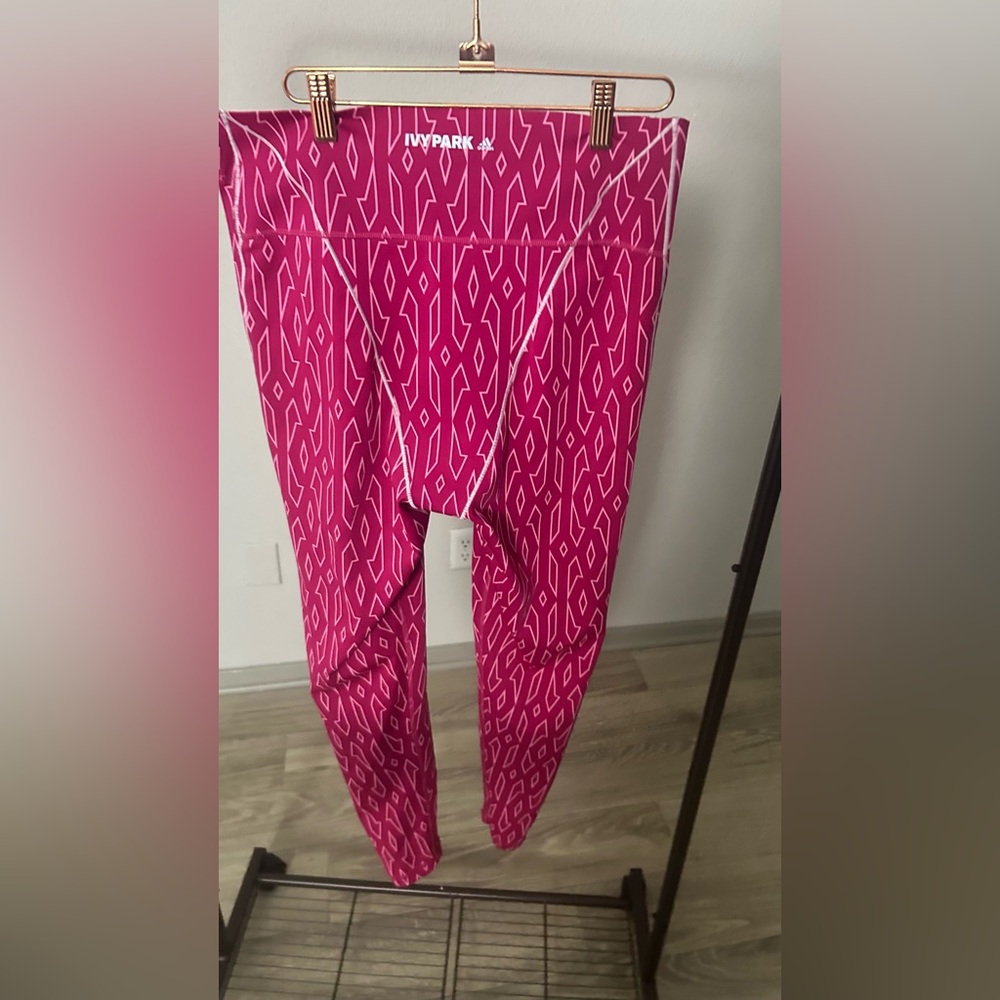 Adidas x Ivy Park Pink Monogram Tights - Picture 8 of 9